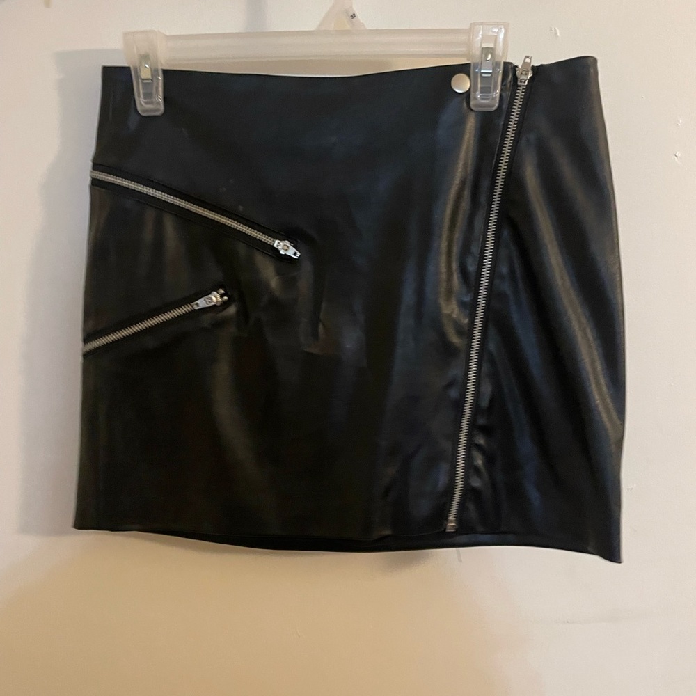 PacSun Kendall and Kylie Black Pleather Mini Skirt